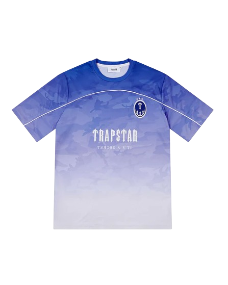 Maglia da calcio Irongate blu/bianca di Trapstar London