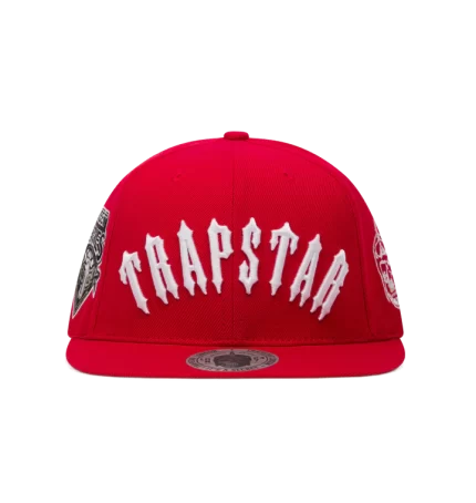 Official Trapstar Snapback Rosso Bianco Cappello